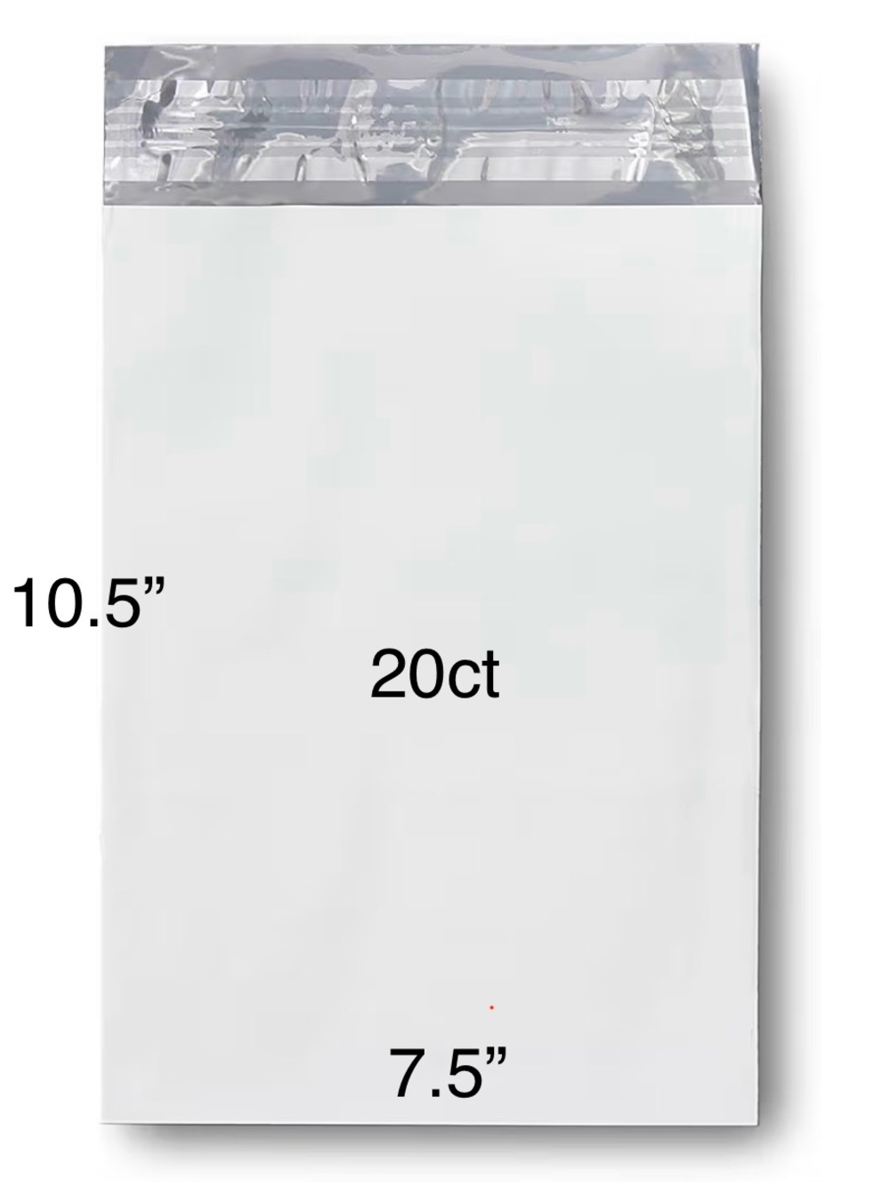 20ct 10.5" x 7.5" White Poly 10.5" x 7.5" White Poly Mailer Shipping Bags